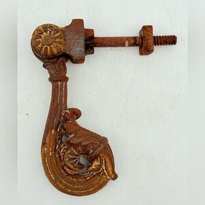 Antique Cast Iron Griffin Door Knocker | Victorian Gothic Front Door Hardware